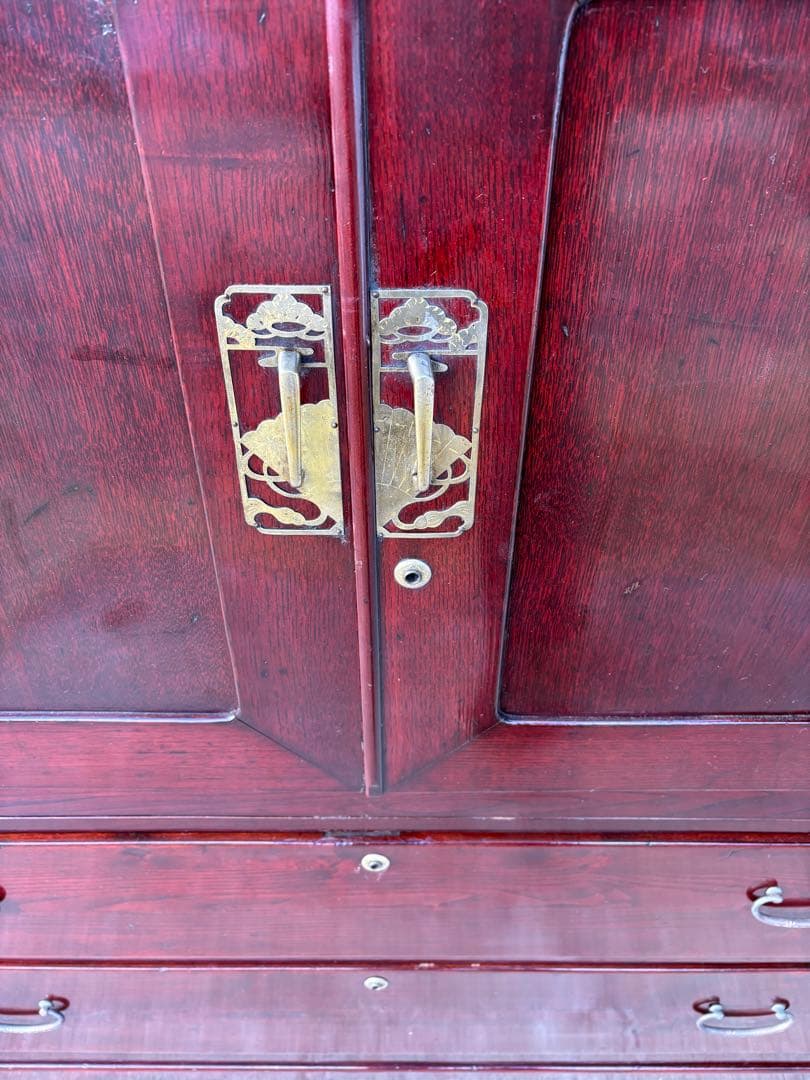 木製アンティーク箪笥 引き出し付き