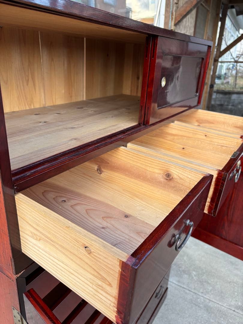 木製アンティーク箪笥 引き出し付き