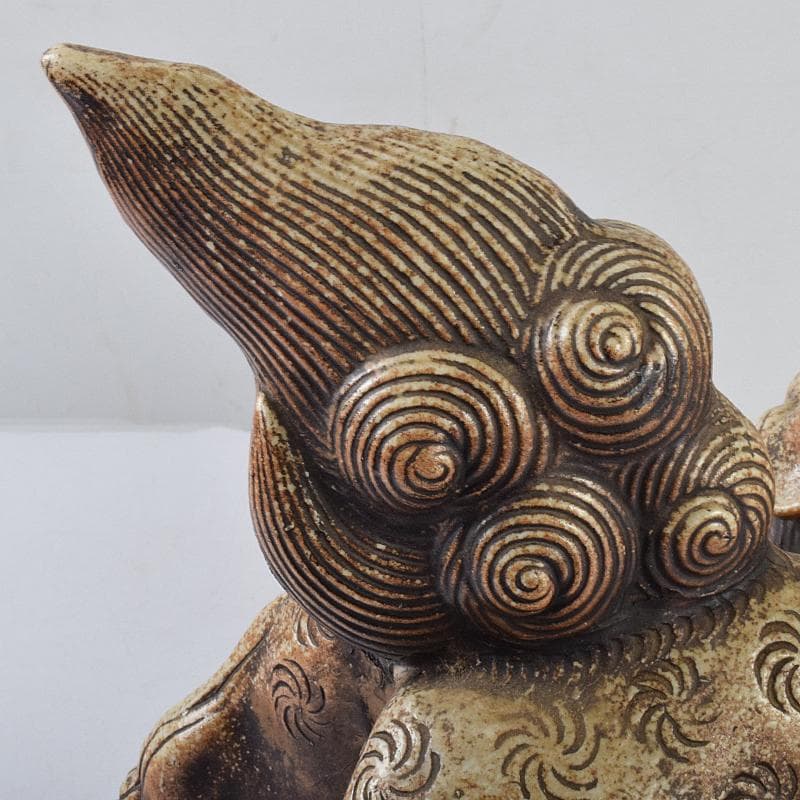 備前焼　古備前　獅子　置物　D　R7072B