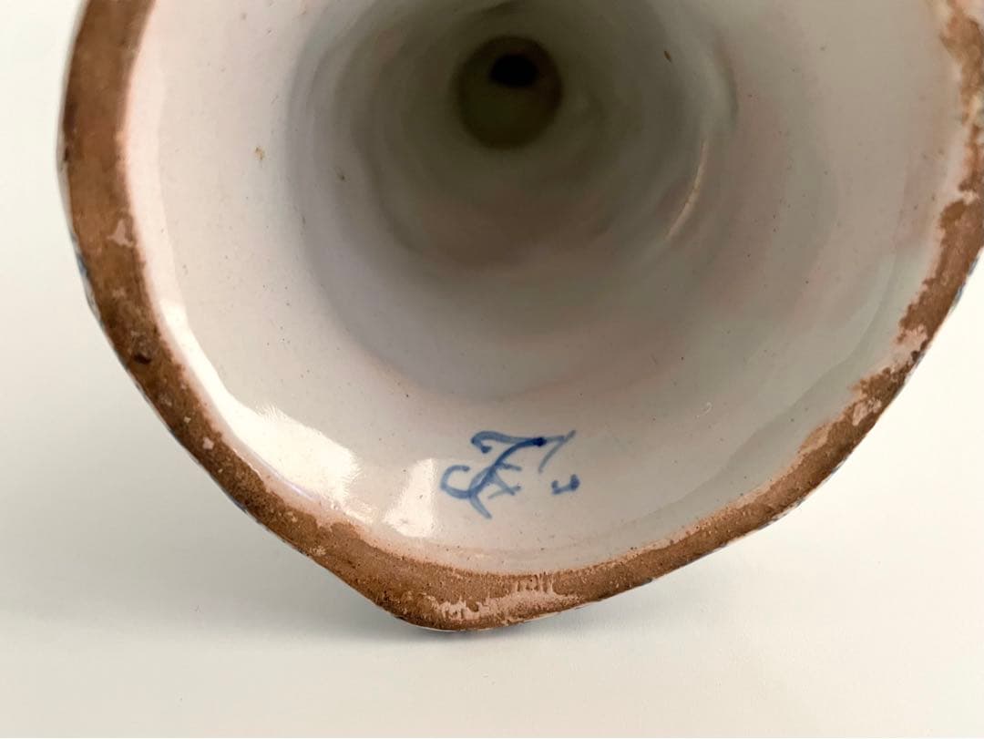 フランス アンティーク 陶器製 女性像 ボウル付き