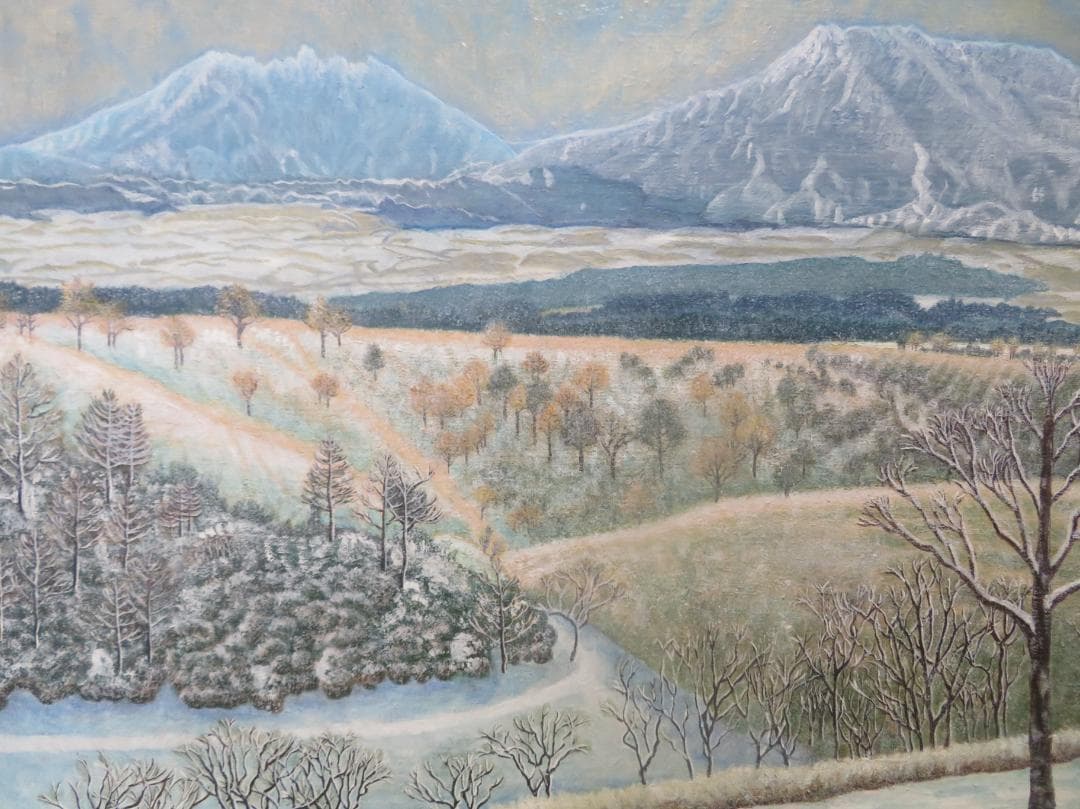 作者不明（　C YAMAMOTOサイン）　「五岳を望む」　油彩　P12号