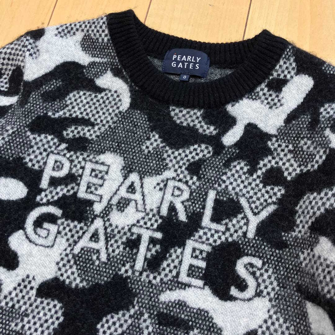 PEARLY GATESパーリーゲイツ　カシミヤ混　セーター　カモフラ　サイズ0