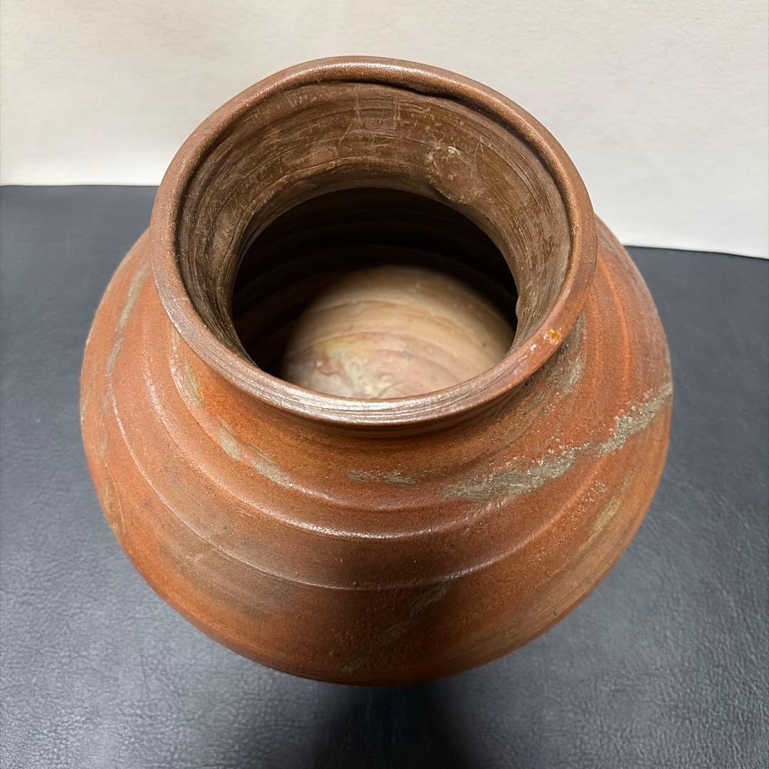 古備前　備前焼　壺　＆　サルノコシカケ　蓋