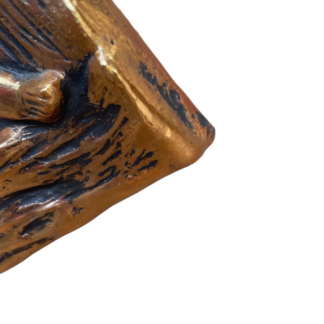 90s Vintage【アンティーク】銅板✨絵画　レリーフ/立体　アート　壁飾り