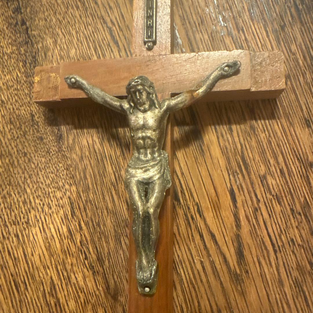 本物アンティーク 十字架 イエス・キリスト像