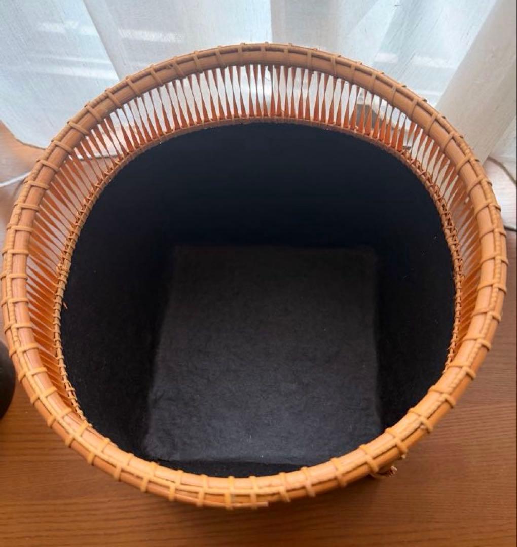 【未使用品】茶道具 炭道具　竹秀斎　淡々斎好写　清風篭 清風籠　炭斗 花入