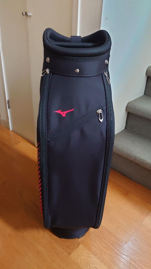 【新品：タグ付き】ミズノゴルフキャディバッグ 9.0型 ブラック×レッド