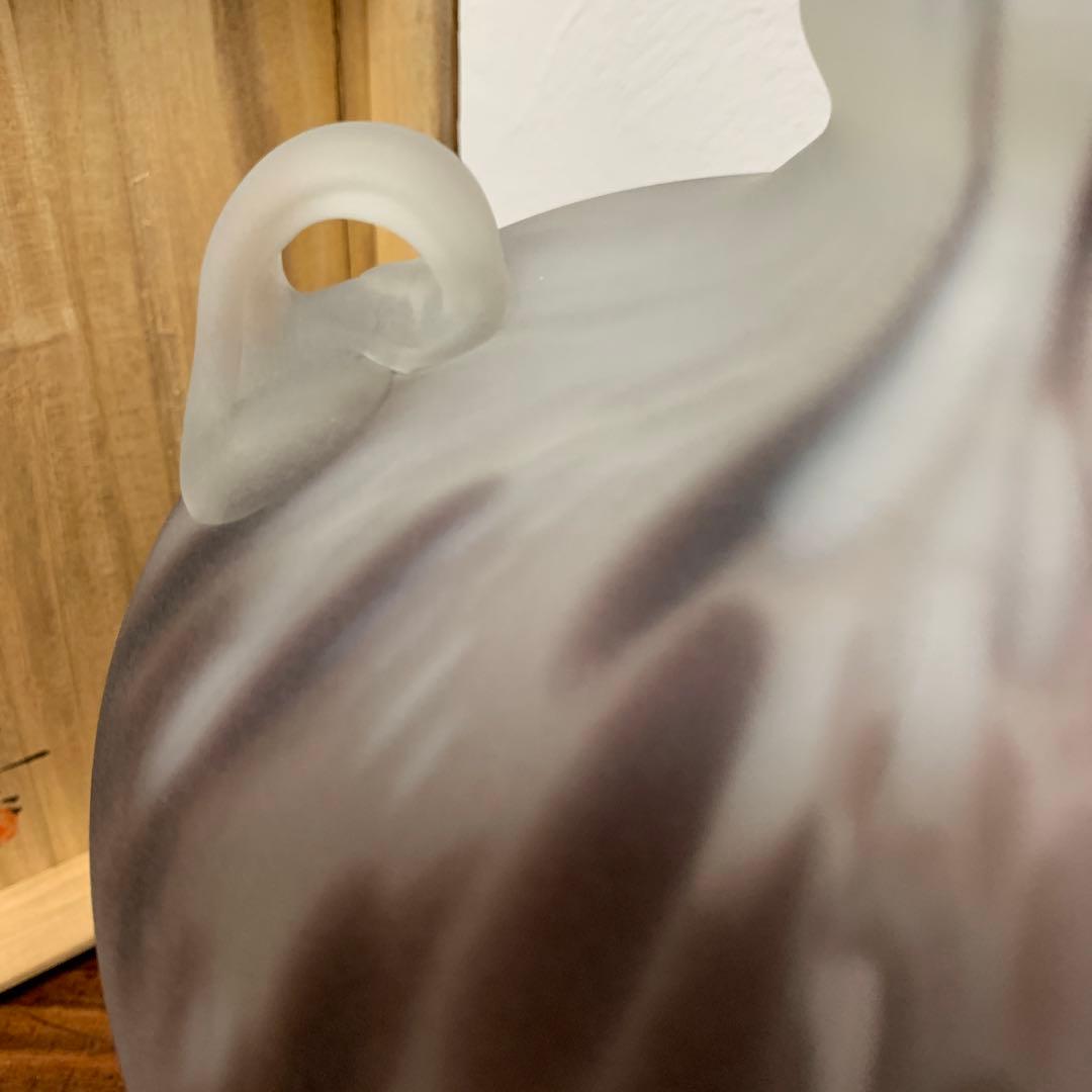 【藤田喬平】手吹花瓶　ガラス花器　骨董　アンティーク　インテリア