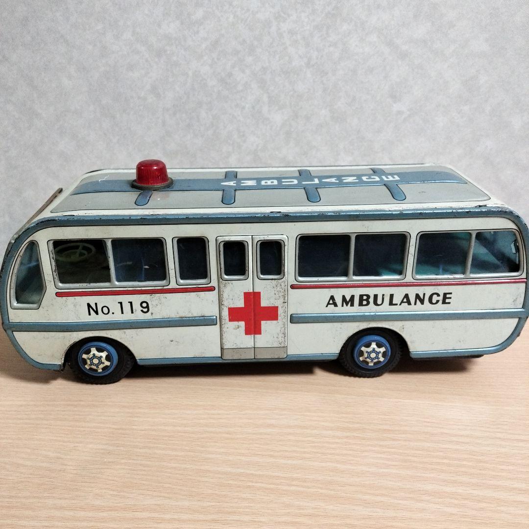 ヴィンテージブリキ玩具　マツダライトバス　救急車　浅草トーイ　昭和レトロ