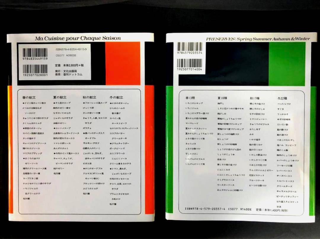私の洋風料理ノート　/　私の保存食ノート 佐藤雅子著 2冊セット
