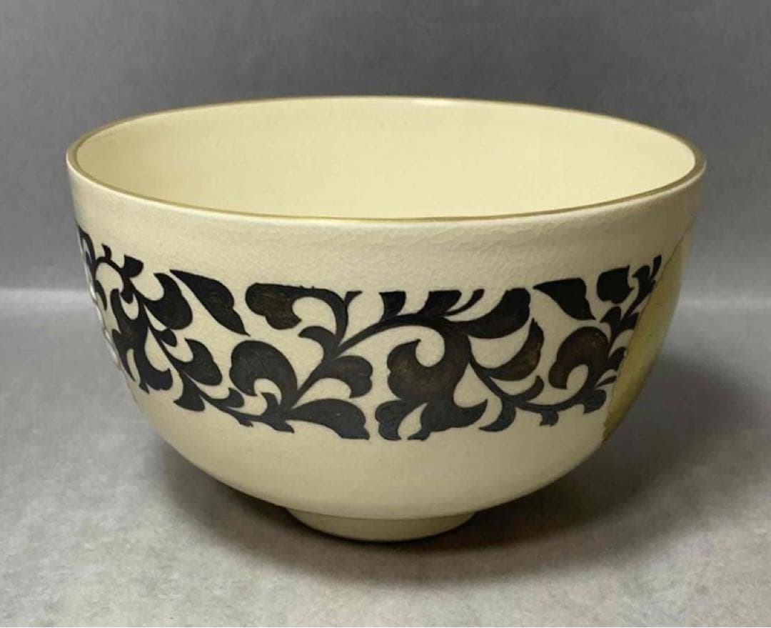 茶道具　即中斎書付　真葛焼菊唐草茶碗　宮川香斎