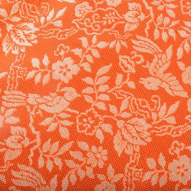 茶道具　緋色　花鳥文　帛紗　出帛紗　表千家十三代即中斎極め箱　V　R9010