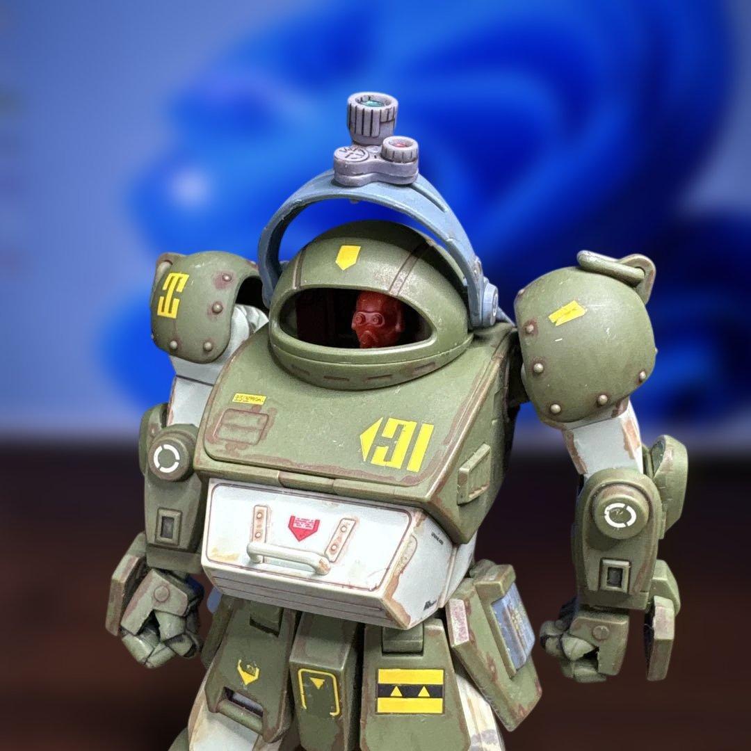 【完成品】HGスコープドッグ+拡張パーツセット1ボディ&キリコ+バーグラ太もも