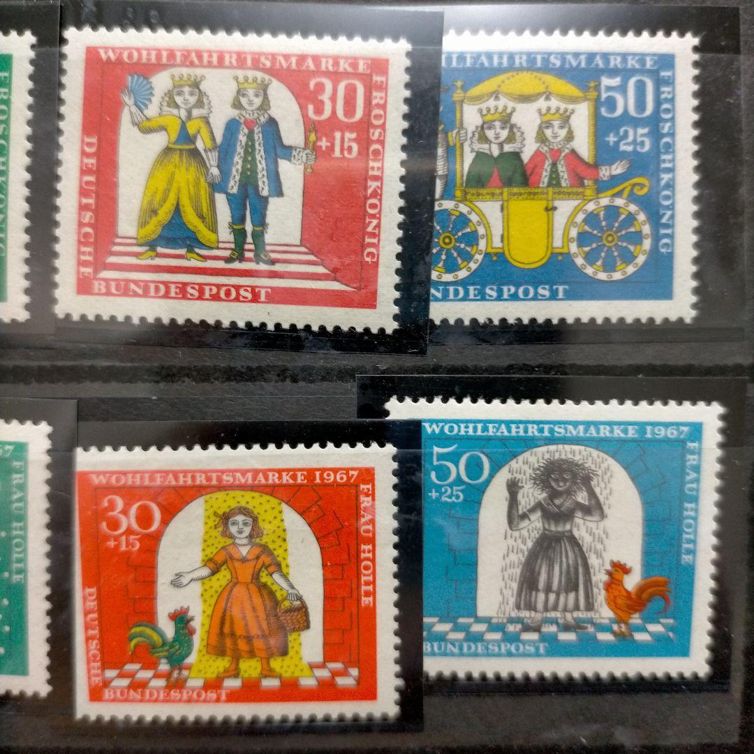 2289 外国切手 ドイツ切手 1963年グリム童話等 シリーズ9組36種新品