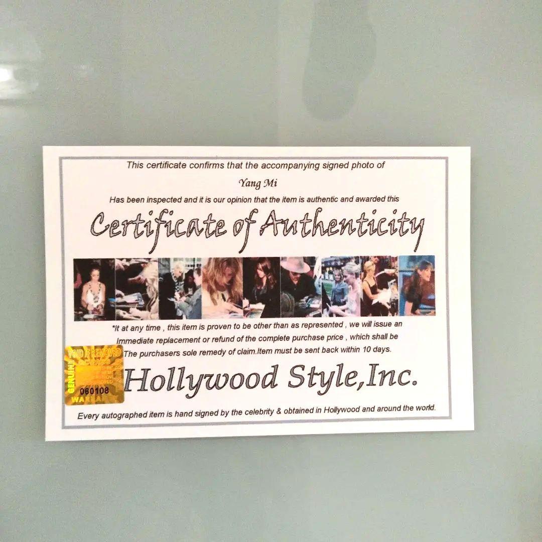 ヤン・ミー直筆サイン入り2Lサイズ写真…Yang Mi…中国有名女優‥