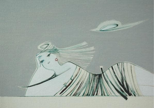 油絵 菅家令子 絵 絵画インテリア 額付(黒) F4-080515 人物 女性像