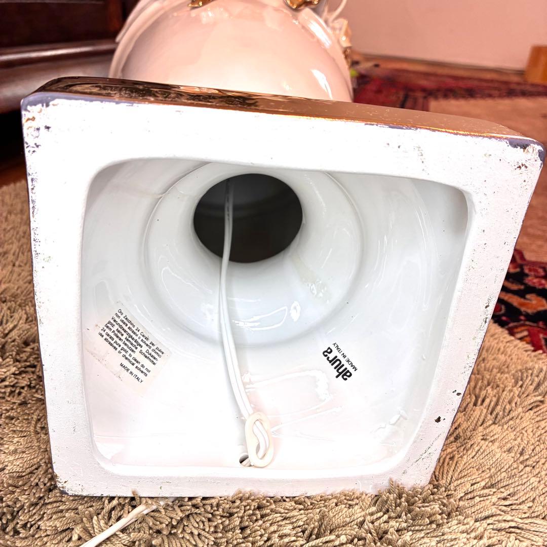 ✨24金使用！？✨ahura アウラ イタリア製 ランプ 陶器 アンティーク