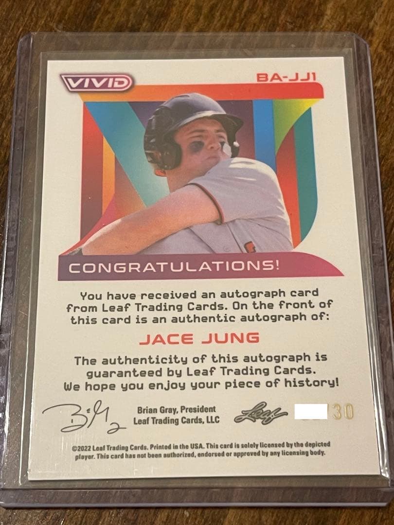 Jace Jung& Zack Gelof 直筆サイン スーパープロスペ