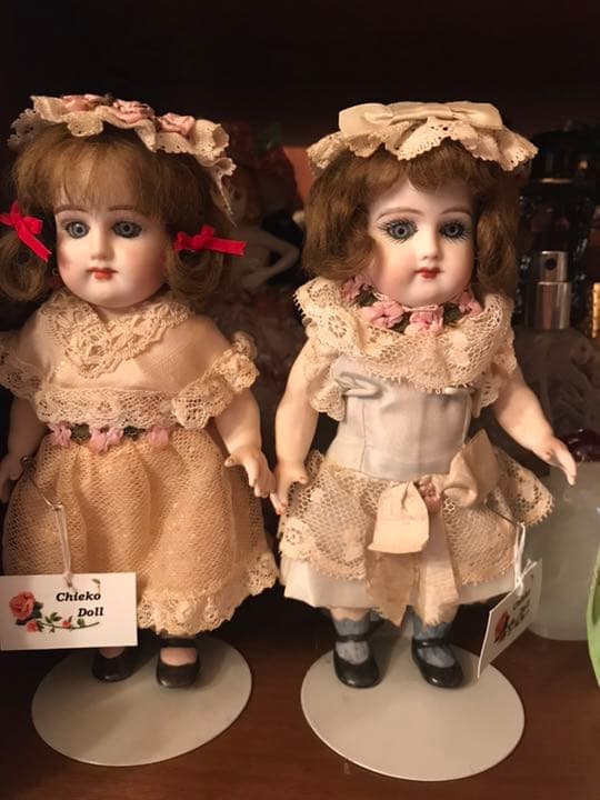 ハンドメイド ビスクドール➊ ドールスタンド付き