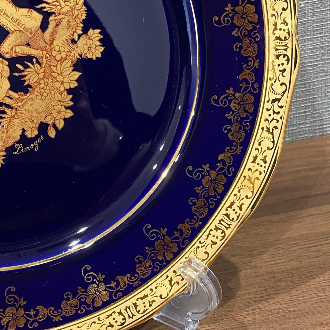 【LimogesCastel France】リモージュ　プレート22K金彩飾り皿