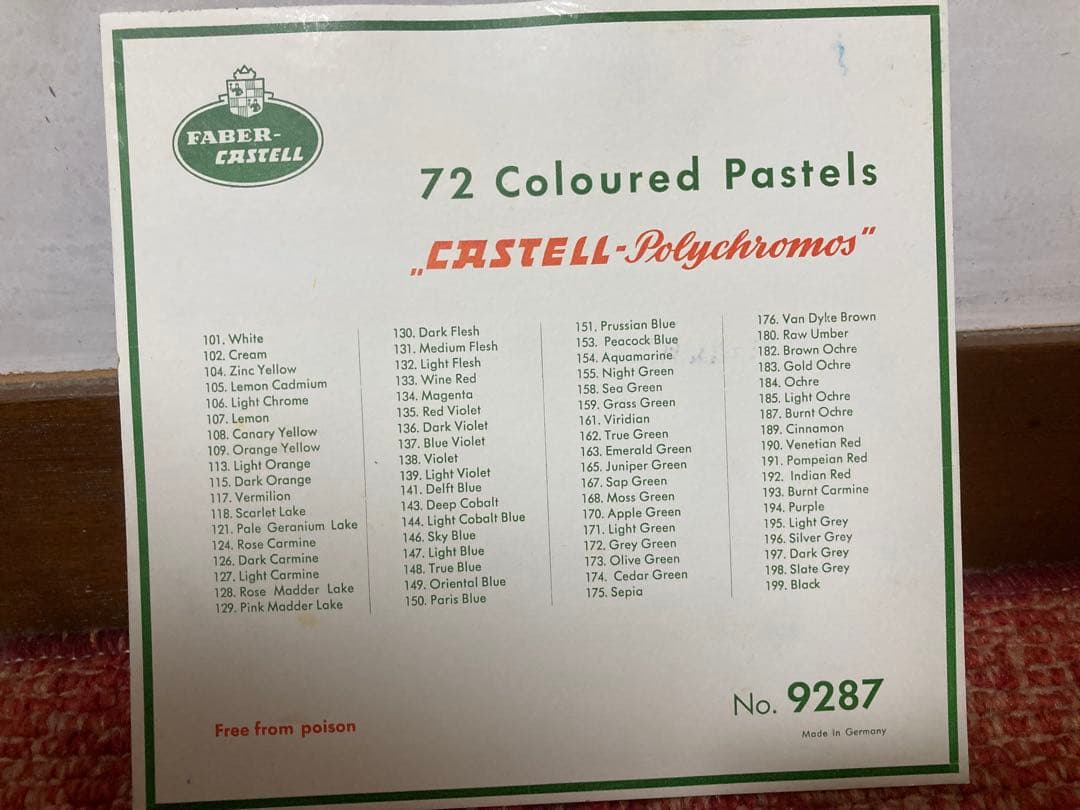FABER CASTELL パステル72色木箱1960’s‼️