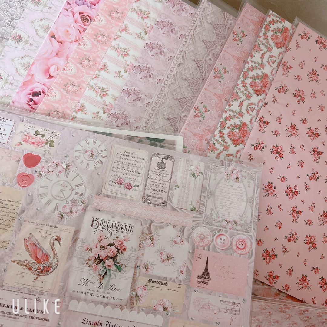 コラージュ素材 トレペ コラージュシート 紙モノ デザインペーパー まとめ売り