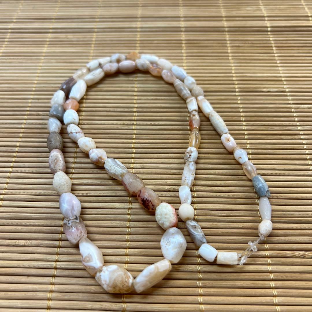 アンティークビーズ瑪瑙ネックレス