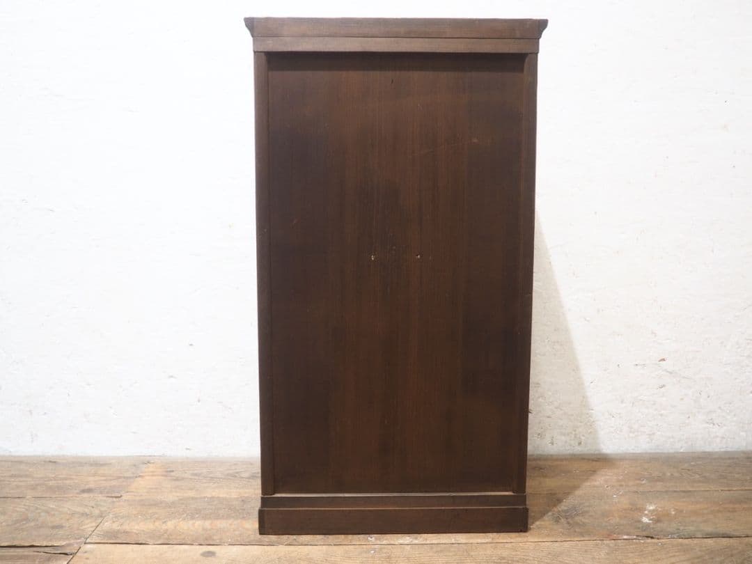 1316 ケンドン式　3面ガラスの飾り棚　展示棚　人形ケース　レトロ　骨董