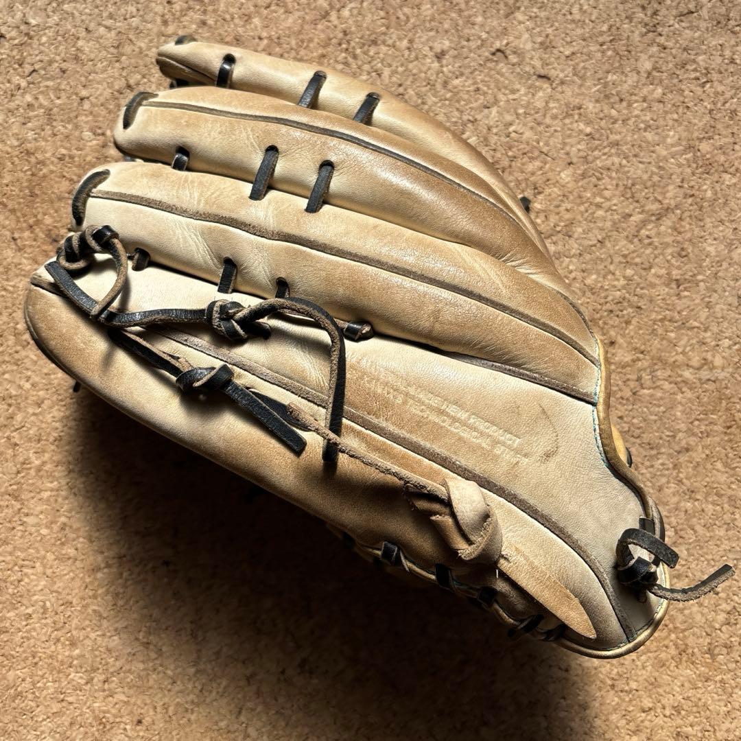 ザナックス　一般硬式　外野手用　グローブ　クリームブラウン×ブラック