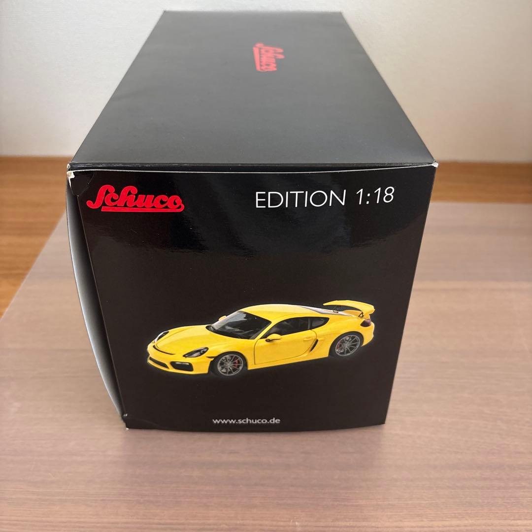 シュコー　ポルシェ　981 ケイマン　gt4 1/18 イエロー ミニカー