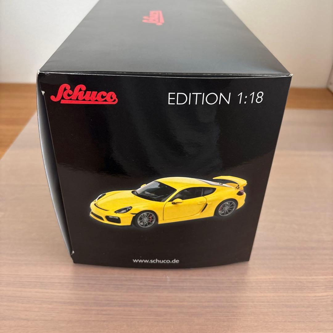 シュコー　ポルシェ　981 ケイマン　gt4 1/18 イエロー ミニカー
