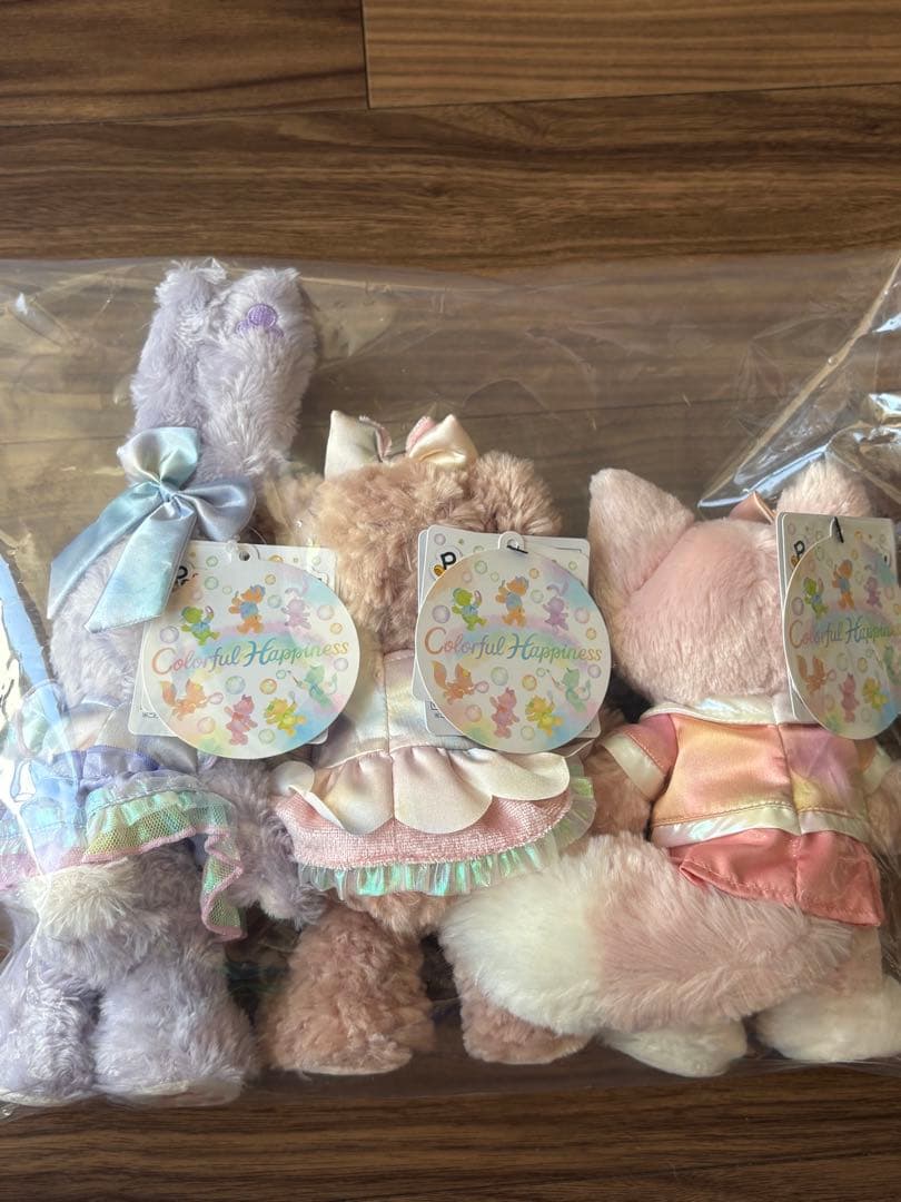 ぱとら　カラフルハピネス　ポージープラッシー　ダッフィー&フレンズ　【3体