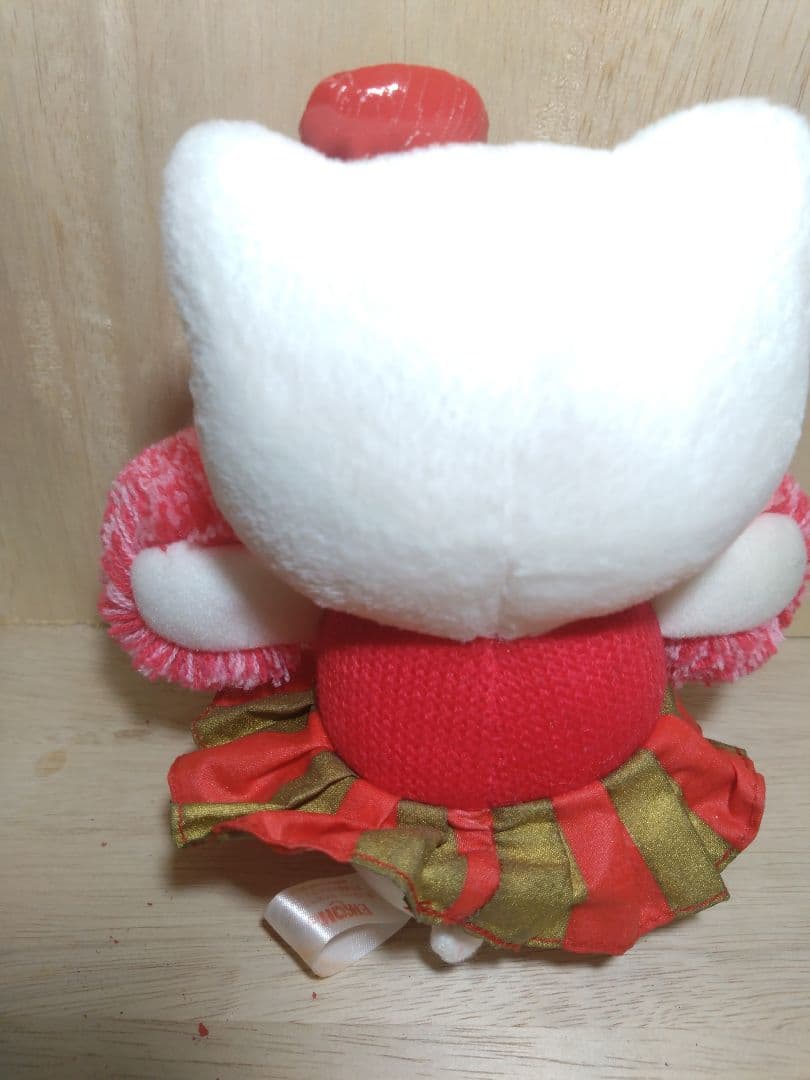 激レア☆足長キティ☆おすわりチアガールコスチュームぬいぐるみ2点　2003年