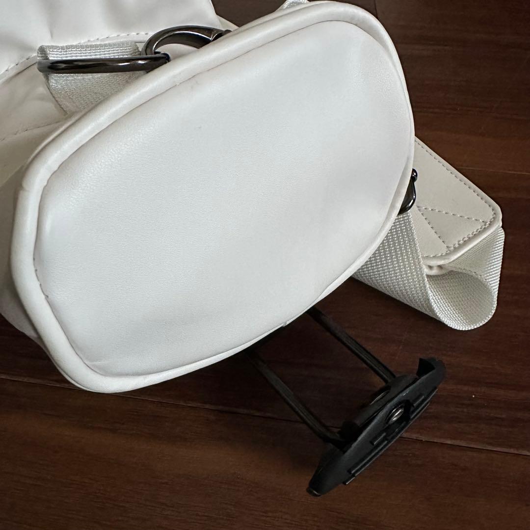 未使用 PEARLY GATES パーリーゲイツ セルフスタンドバッグ ホワイト