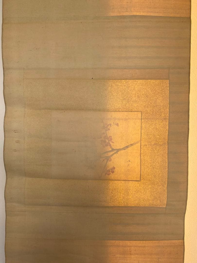 勝部大逸 大逸　紅梅雀　掛軸