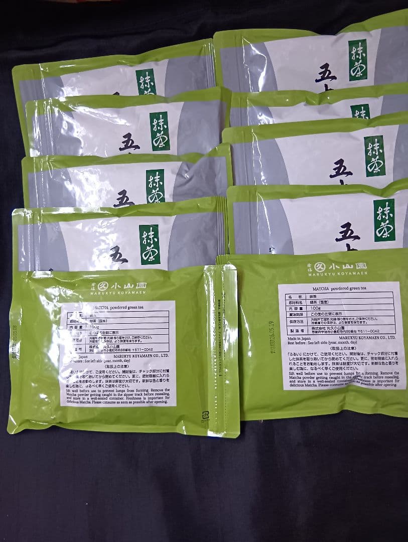 抹茶五十鈴１００㌘１０袋宇治丸久小山園
