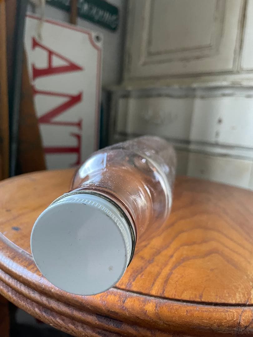 アンティーク　ディプレッショングラス　ガラス　ローリングピン　ピンク　麺棒　レア