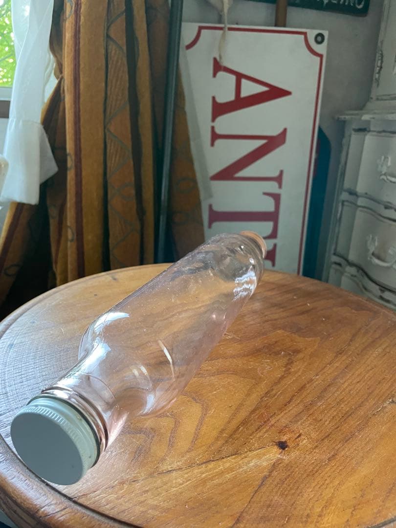 アンティーク　ディプレッショングラス　ガラス　ローリングピン　ピンク　麺棒　レア