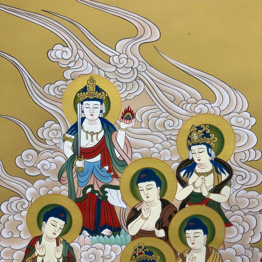 昭和レトロ 十三仏 十三佛 山口仙華 日本画 掛軸 掛け軸 伝統工芸 床の間