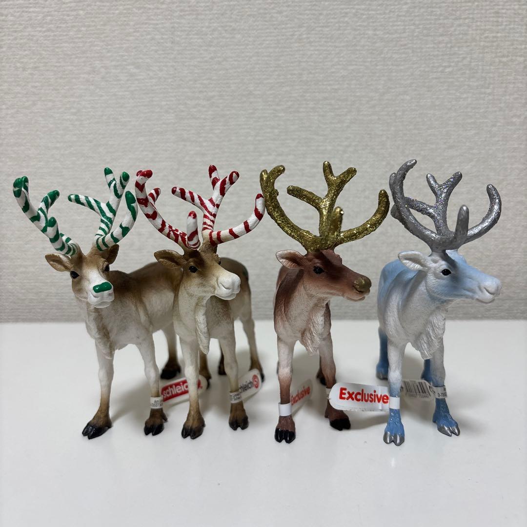 シュライヒ　クリスマス　限定　トナカイ　４体