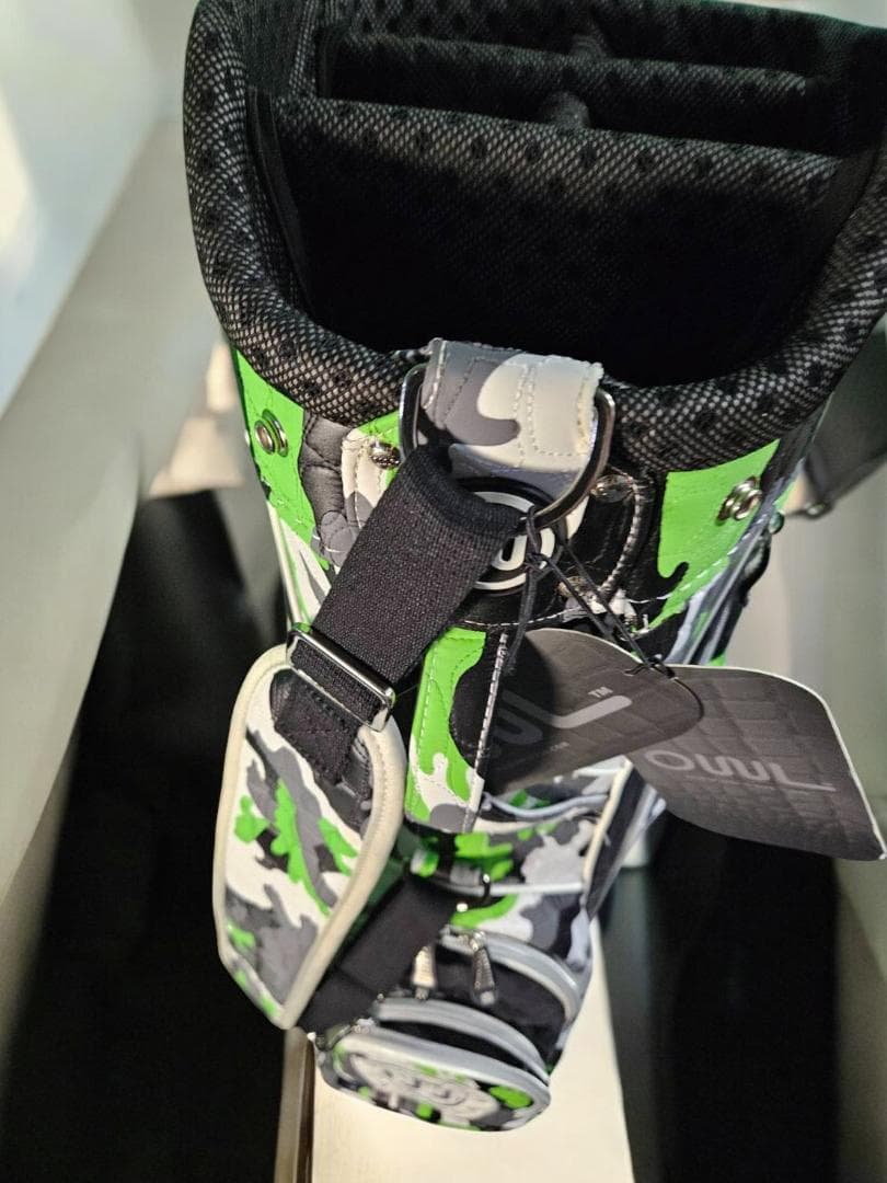 【新品未使用】　OUUL ワニ柄カモフラージュ ゴルフバッグGREEN