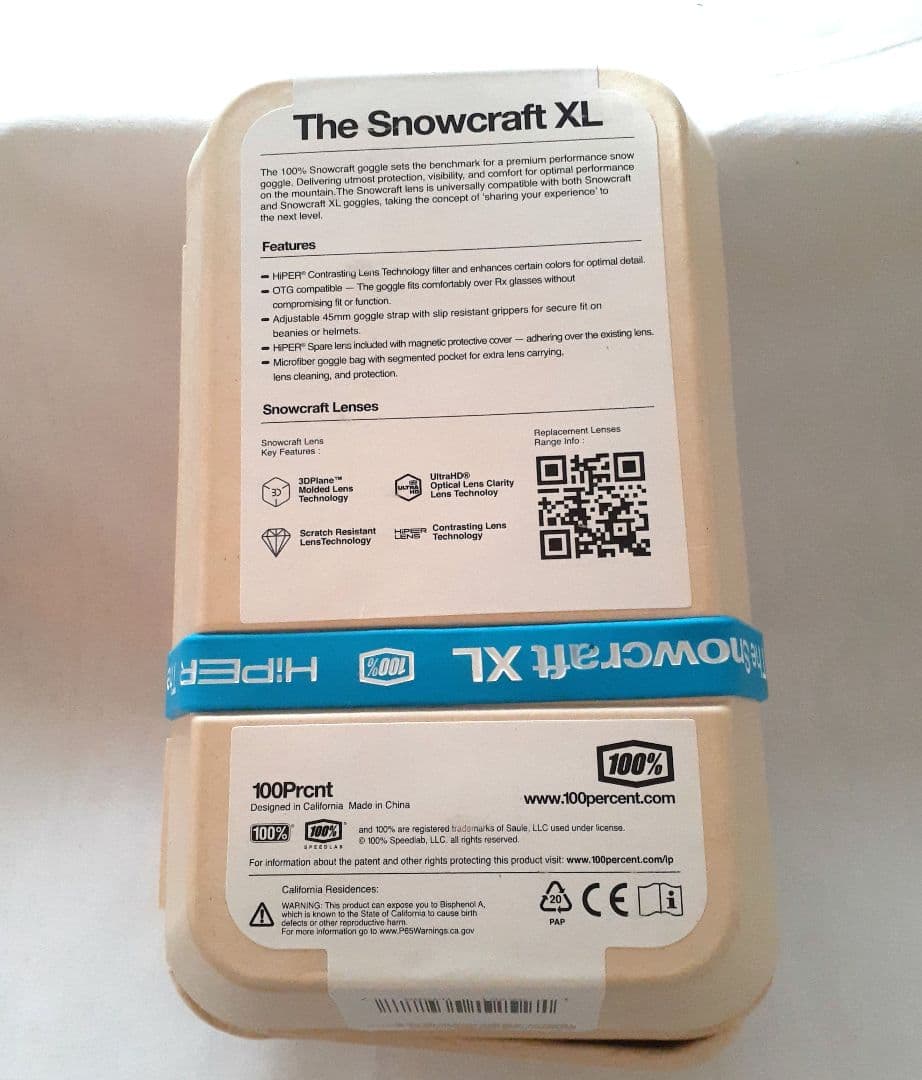 100% CRAFT XL ゴーグル Academia