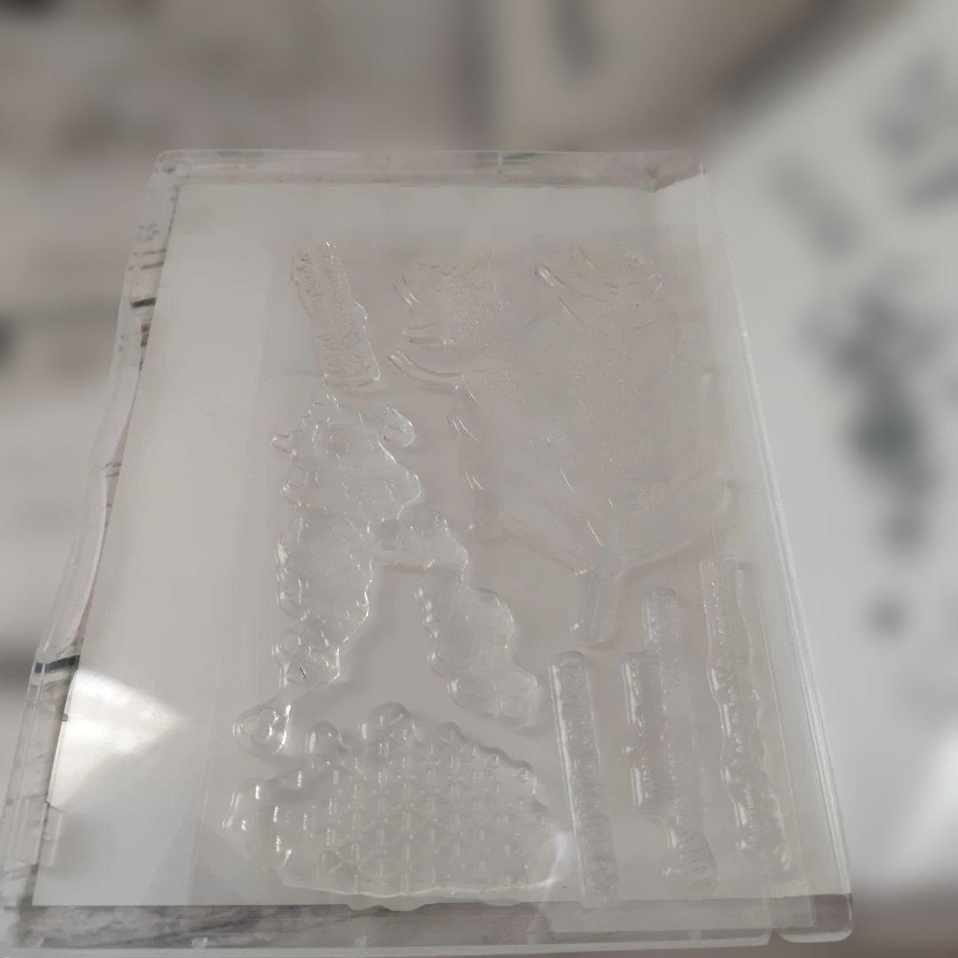 日本未発売スタンピンアップ★ほぼ未使用ミモザ　フォトポリマースタンプセット