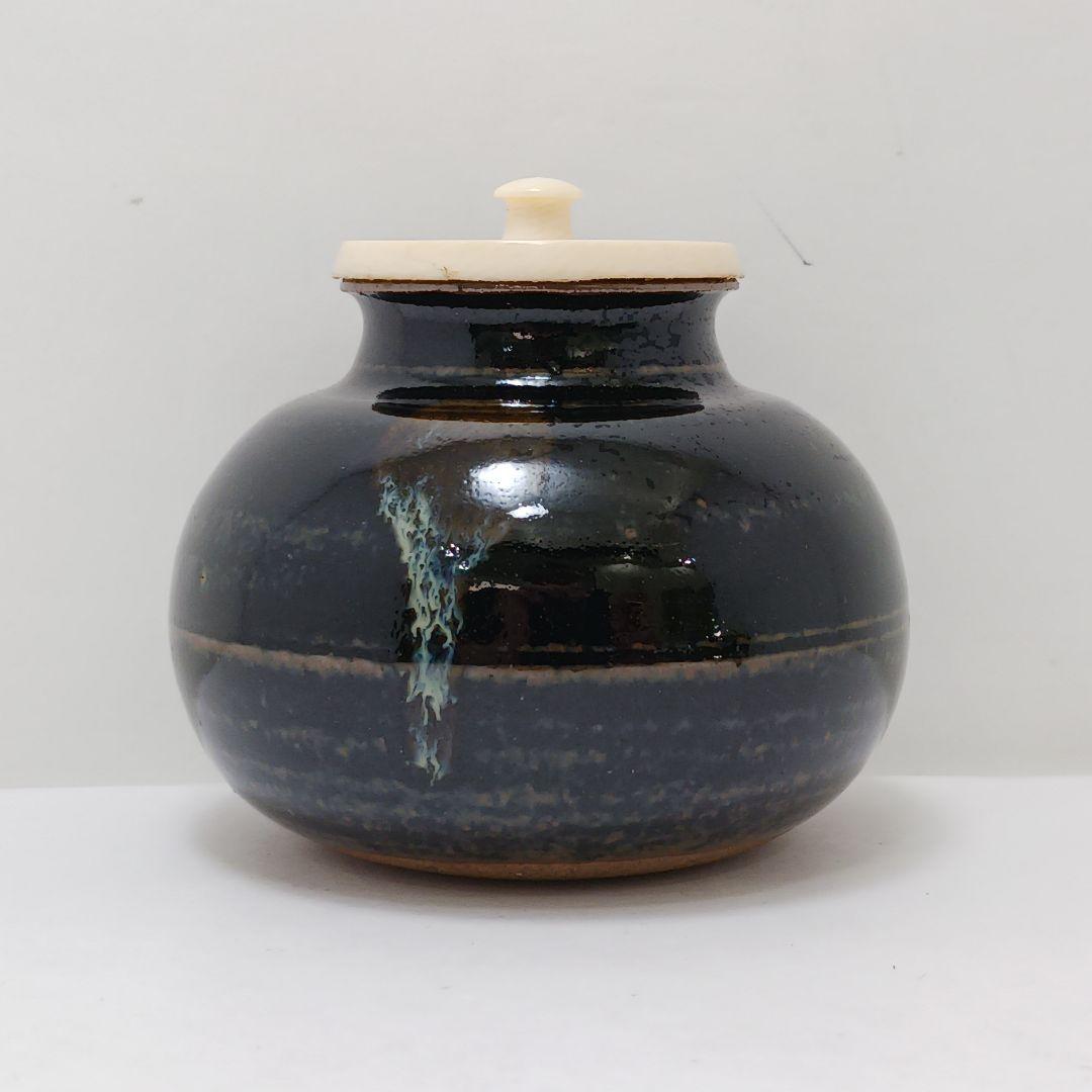 Y2904-5 茶道具 松本鐵山 大名物写 羽室文琳茶入 共箱・仕覆　#13