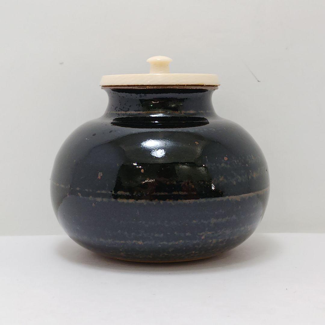 Y2904-5 茶道具 松本鐵山 大名物写 羽室文琳茶入 共箱・仕覆　#13