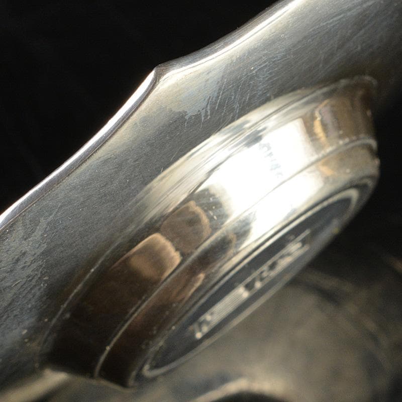 隆昌造　純錫　木瓜式　七宝透　茶托　五客　合計約292g　共箱　V　R7381