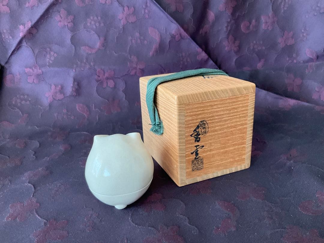 茶道具　香合　兎　宮川香雲作　共箱
