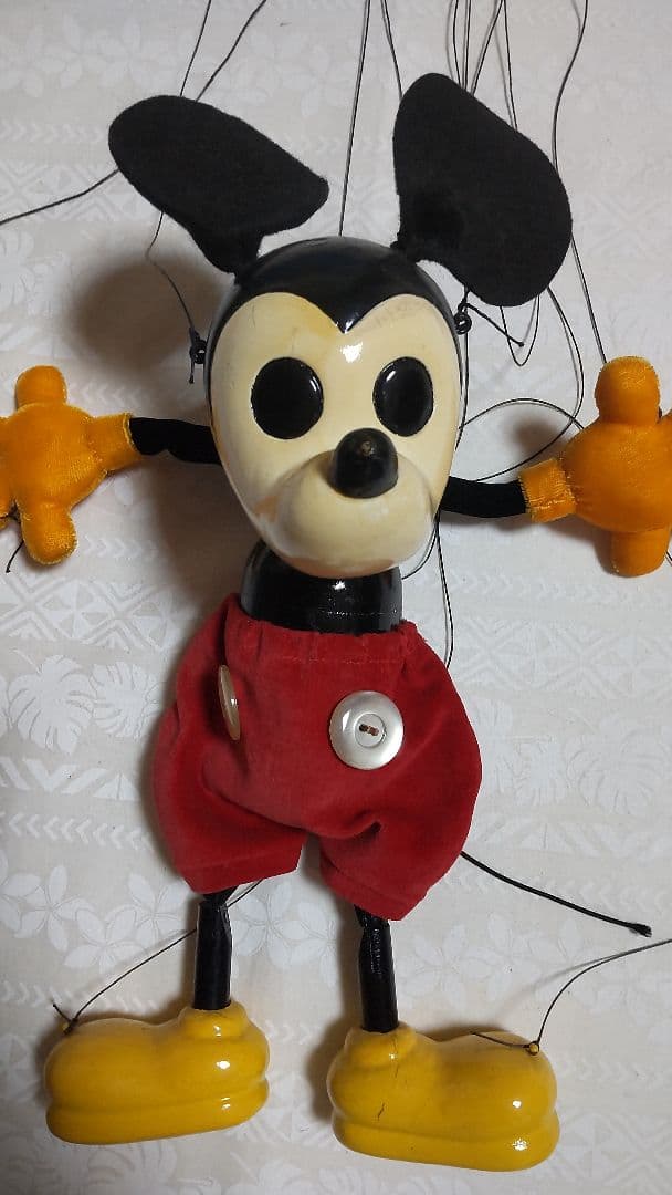 ミッキー操り人形 レトロ　マリオネット 希少　ディズニー　ヴィンテージ　美品