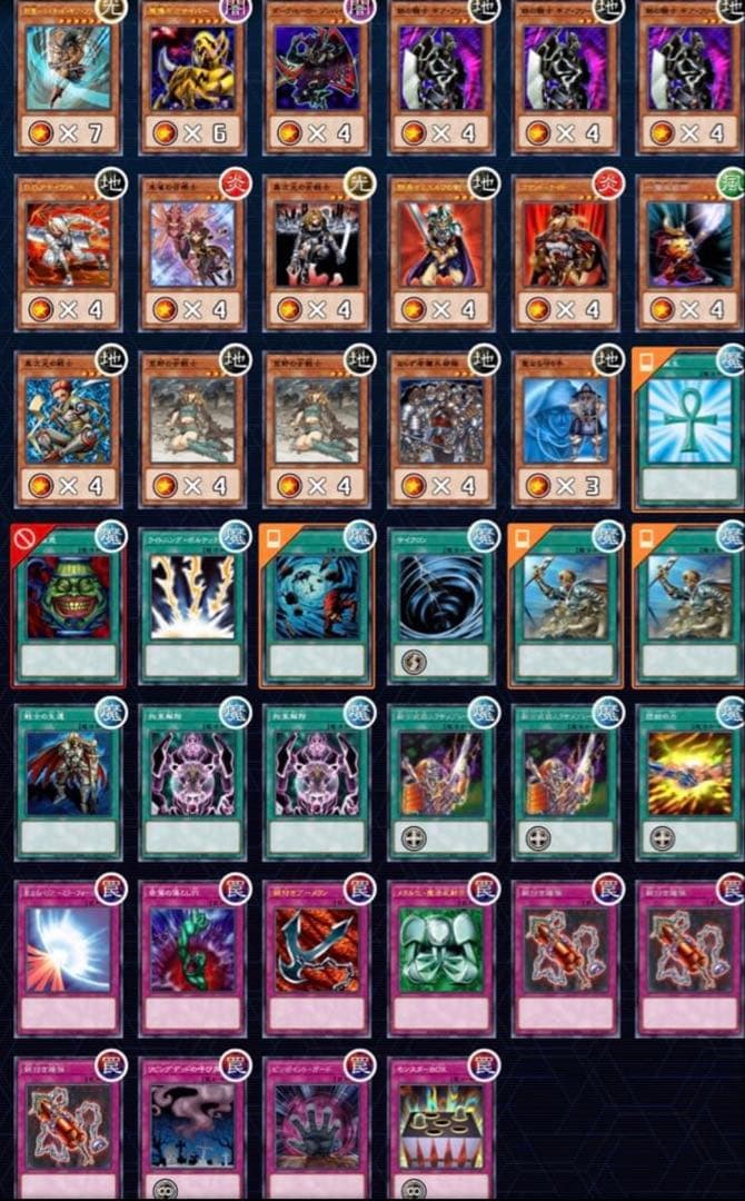 遊戯王　デュエルロワイヤル　デッキセット　7種＋強化パーツ