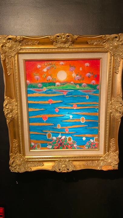 【アクリル画】 商品名 「小判伝説11」　額付き6号